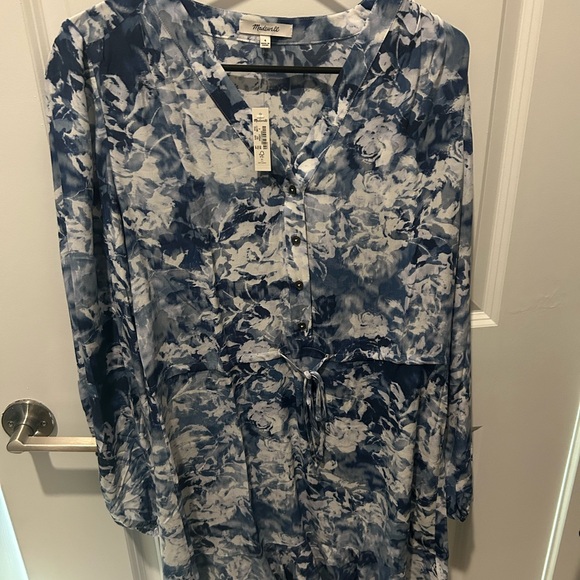 Madewell Blue Floral Women's Dress - Picture 6 of 6
